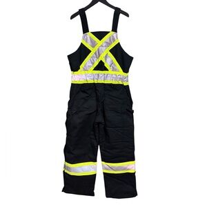 TOUGHDUCK insulated overalls Reflective Black Yellow Stripes